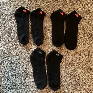 Black Mens Adidas Athletic Crew/Ankle Socks 8-12